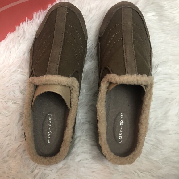 New Easy Spirit Size 8.5 Travelfuzz Mule Beige 240 Shoes - Picture 2 of 6
